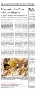 Artikel über kriegerische Ameisenköniginnen im Darmstädter Echo
